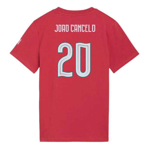 2026-2027 Portugal FtblCulture Tee (Red) - Kids (Joao Cancelo 20)-SoccerKits Hub | Buy Soccer Jerseys Online